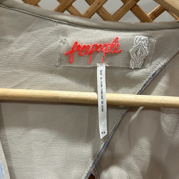 Free People Maxi Wrap Dress Velvet. pink and blue size M - Picture 2 of 4